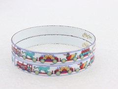 8.25″ Vintage Set of 2 Marlene Austria Enamel Bangle Bracelets Modernist