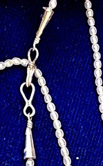 RARE & ELEGANT STRAND 2.5MM RICE PEARL NECKLACE (STERLING)