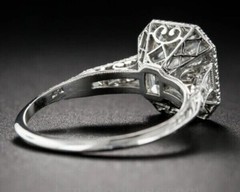 Vintage Style 3.50Ct Asscher Cut Lab-Created Diamond Engagement Ring 925 Silver