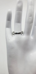 Women’s Silver Tone Oval Simulated Stone Red Pink Yellow Green Ring Size 7.5