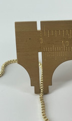 VTG Yellow Gold Plated 2mm Box chain Bracelet/Anklet Crystel charm