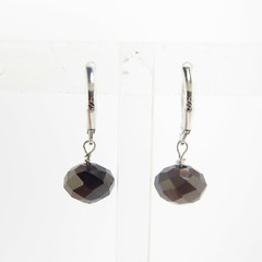 925 Sterling Silver Crystal Dangle Earrings Lever Back 10*30mm
