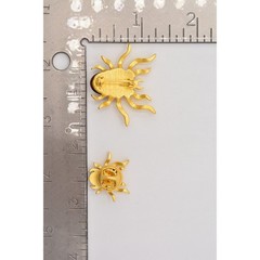 Vintage Spider Pin Lapel Tac Set Brushed Gold Tortoise Halloween NOS 1980s BinA7