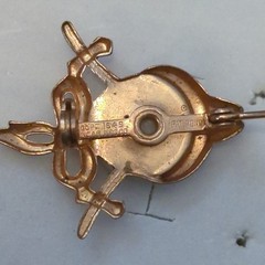 Lot of 2 Figural Face Enamel Brooch Pins 1949 Uncas MFG.CO.