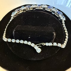 Juliana D&E Verified Sapphire & Baby Blue Rhinestone 5-Link Necklace Ref # 63