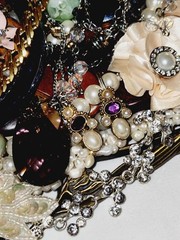 Vintage Jewelry Lot Wearable Necklaces Bracelets Earrings Some Signed #1