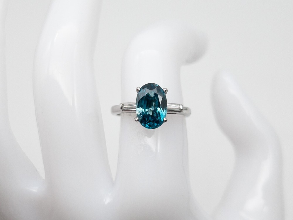 Vintage 1940s $7000 2.30ct Ceylon Natural BLUE Sapphire Diamond Platinum Ring