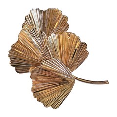 Floral Gold Plated Brooch Vintage