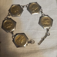 1940s Mercury Dime necklace with matching bracelet