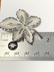 Vintage Sarah Coventry 1960s Joy Or Ivy Silver Tone Leaf Brooch 1.75in Signed