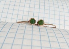 Vintage Earrings Nephrite Stone silver 875 test star USSR tsmes Women Jewelry