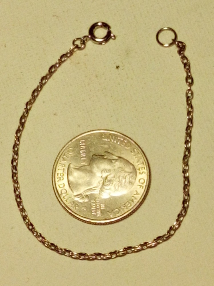 Vintage Silver Trace Bracelet Chain Great Condition Dainty Thin 6.25 In A 8