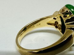 18k Vintage Jadeite & Diamond Ring – Jade