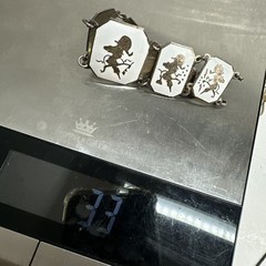 Vintage Siam Sterling Silver White Enamel Dancer Panel Bracelet 32g