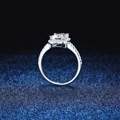 2.5Ct VVS1 Emerald Cut Lab-Created Diamond Engagement 14K White Gold Finish Ring