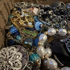 Vintage to Now Jewelry Lot All Wearable Untested. No Junk. Box B8 Rhinestones