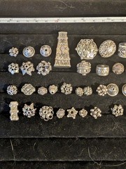 40 Beautiful Bali Jewelry Bead Lot With Two Pendants! 800-925 Silver! 3+ Oz!