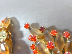 JULIANA D&E BOOK SET GRAND PARURE COFFIN RHINESTONES GOLD RED 5 PIECE SET