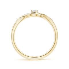 Infinity Design 0.20CT Round Cut White Moissanite & 10K Yellow GoldFN Women Ring