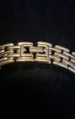 Givenchy Signed Gold Tone Bar Link Chain Necklace with Box Clasp