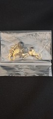 Vintage Tiger’s Eye and Onyx Black Glass Post Earrings & Earring Dangles Lot