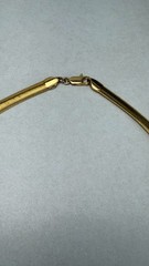 Gold Tone Snake Chain Choker Necklace Elegant Classic Vintage Style 16”