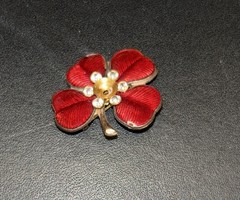 Lot Of 5 Vintage Brooches, Four With Missing Rhinestones & One With Broken Clasp
