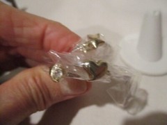 AVON Many Wishes 3 Pc Stackable Ring Set /Silvertone Heart, 2Stars Half Moon 8