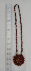 Vtg 1950’s Seed Bead 13″ Medaillion Sunburst Necklace African