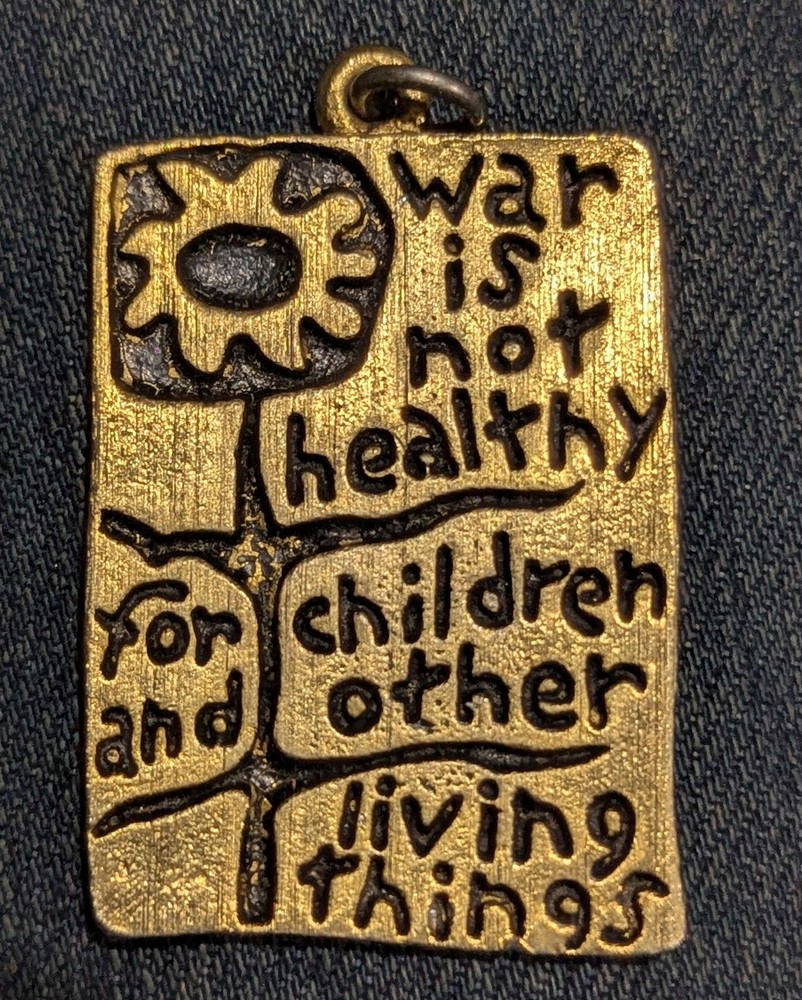 1968 Vintage Vietnam Mother for Peace Pendant Beverly Hills California Anti War!