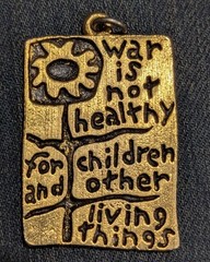 1968 Vintage Vietnam Mother for Peace Pendant Beverly Hills California Anti War!