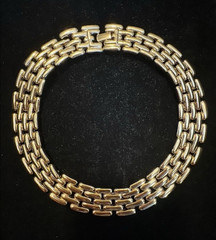 Givenchy Signed Gold Tone Bar Link Chain Necklace with Box Clasp