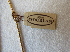 Vtg D’Orlan Bijoux Goldtone Eqyptian Revival Necklace Cartouche Hieroglyphics