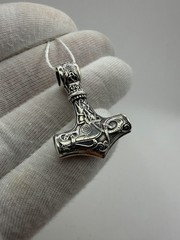 Vintage Thor Hammer Pendant Mjolnir Sterling Silver Viking Norse Amulet – 11.52g