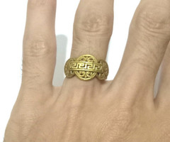 VINTAGE RING STYLE ROMAN ANCIENT BRONZE FLAIR EXTREMELY NEAR EASTERN GILDING