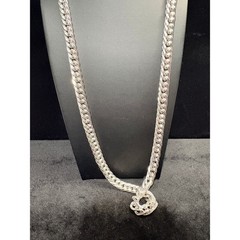 Monet Vintage Silver Tone Heavy Double Link Rope Chain Necklace Clasp 30 in 103g