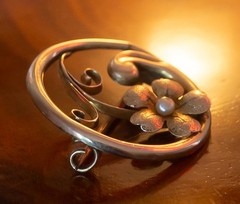 Antique 5 Leaf Clover Brooch 9ct Gold Seed Pearl Edwardian Lucky Charm #12878
