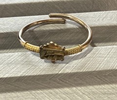 VTG, ANTIQUE BEAUTIFUL VICTORIAN EARLY 1879 HINGED CUFF BRACELET 1”3/4