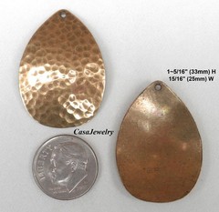 #0231 ANTIQUED GOLD HAMMERED OVAL PENDANT/ER W/HANG HOLE – 2 Pc Lot
