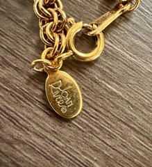Vintage Joan Rivers GoldTone Etruscan 3 Skeleton Keys Charms Pendant Necklace
