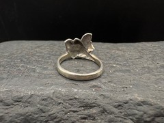 SZ 5.75 Vintage Sterling Silver Fairy Wing Ring Estate 925