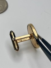 Vintage Krementz Oval 14K Gold Overlay Smooth Oval Minimalist MCM Cufflinks