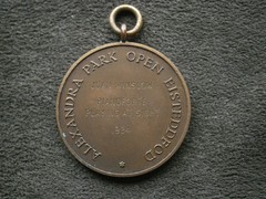 Alexandra Park Open Eisteddfod Pianoforte Playing at Sight Bronze Medal 1934