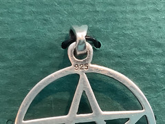 Wind Rose 925 Sterling Silver Pentagram Star Charm Pendant WindRose, No Chain