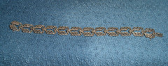 VINTAGE 800 FINE STERLING MARCASITE 6.5″ LINK BRACELET 12MM WIDE 21.7 GRAMS