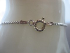 FAS ITALY SIGNED 30″ BOX CHAIN NECKLACE 8.4 GRAMS