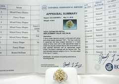 DIAMOND FANCY COLOR CLUSTER RING CERTIFIED NATURAL EARTH MINED DESIGNER $22,750