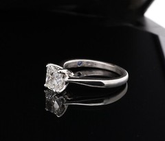 GIA Cert 1.32ct Diamond J SI Platinum Solitare Ring sz L Val $13470