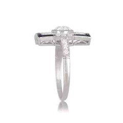 1.50Ct Round Lab-Created Diamond Art Deco Style Halo Statement Ring 925 Silver