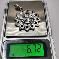 Vintage Elegant Pendant Star of Erzgamma, made of 925 silver, Feonite, 6.72g